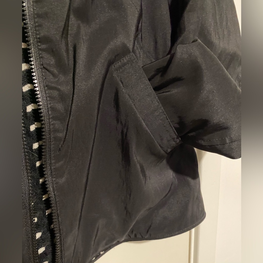 Mycra Pac Reversible Black Nylon/Black and White Wool Jacket S/M - Picture 8 of 9